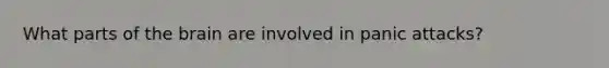 What parts of <a href='https://www.questionai.com/knowledge/kLMtJeqKp6-the-brain' class='anchor-knowledge'>the brain</a> are involved in panic attacks?