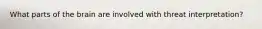 What parts of the brain are involved with threat interpretation?