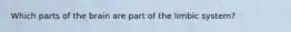 Which parts of the brain are part of the limbic system?