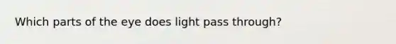 Which parts of the eye does light pass through?