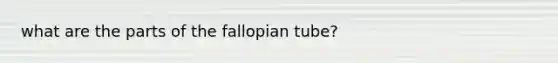 what are the parts of the fallopian tube?