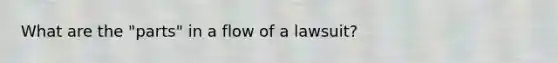 What are the "parts" in a flow of a lawsuit?