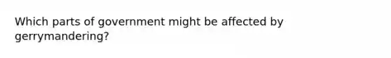 Which parts of government might be affected by gerrymandering?