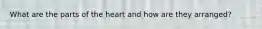 What are the parts of the heart and how are they arranged?