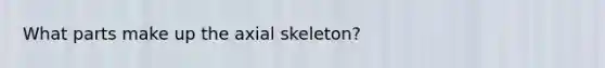 What parts make up the axial skeleton?