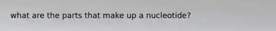 what are the parts that make up a nucleotide?