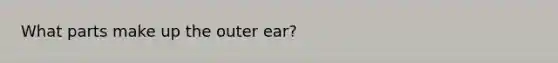 What parts make up the outer ear?