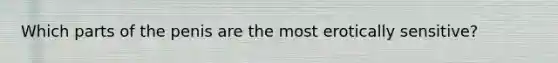 Which parts of the penis are the most erotically sensitive?