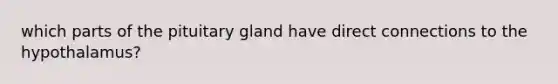 which parts of the pituitary gland have direct connections to the hypothalamus?