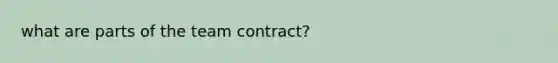 what are parts of the team contract?