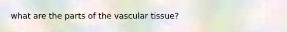 what are the parts of the <a href='https://www.questionai.com/knowledge/k1HVFq17mo-vascular-tissue' class='anchor-knowledge'>vascular tissue</a>?