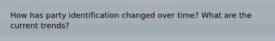 How has party identification changed over time? What are the current trends?