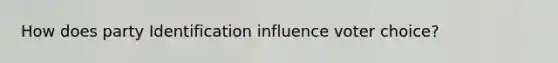 How does party Identification influence voter choice?