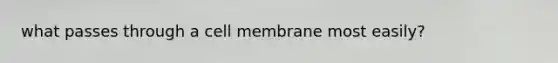 what passes through a cell membrane most easily?