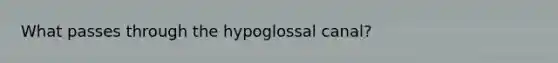 What passes through the hypoglossal canal?