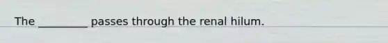 The _________ passes through the renal hilum.