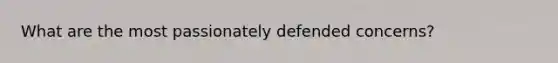 What are the most passionately defended concerns?