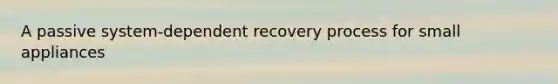 A passive system-dependent recovery process for small appliances