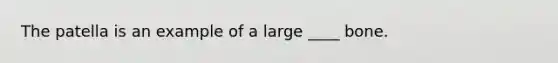 The patella is an example of a large ____ bone.
