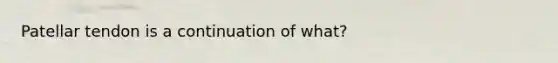 Patellar tendon is a continuation of what?