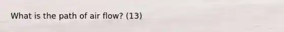 What is the path of air flow? (13)