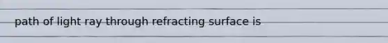 path of light ray through refracting surface is