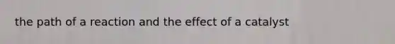 the path of a reaction and the effect of a catalyst