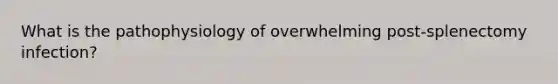 What is the pathophysiology of overwhelming post-splenectomy infection?