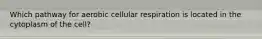 Which pathway for aerobic cellular respiration is located in the cytoplasm of the cell?