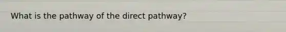 What is the pathway of the direct pathway?