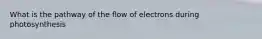 What is the pathway of the flow of electrons during photosynthesis