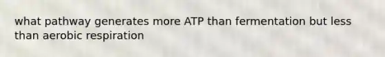 what pathway generates more ATP than fermentation but less than aerobic respiration