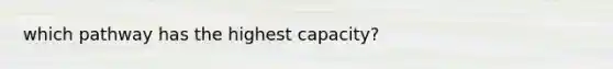 which pathway has the highest capacity?