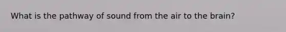 What is the pathway of sound from the air to the brain?