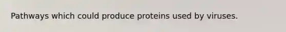 Pathways which could produce proteins used by viruses.