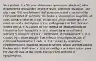 Your patient is a 20-year-old woman (pronouns: she/hers) who experienced the sudden onset of fever, vomiting, myalgias, and diarrhea. This was followed by hypotension and a sunburn-like rash over most of her body. You make a presumptive diagnosis of toxic shock syndrome (TSS). Which one of the following is the most accurate description of the pathogenesis of this disease? Select one: a. It is caused by the release of large amounts of histamine from basophils. b. It is caused by an insufficient amount of inhibitor of the C1 component of complement. c. It is caused by a superantigen that induces an overproduction of cytokines from helper T cells. d. It is caused by a delayed hypersensitivity response to procainamide, which she was taking for her atrial fibrillation. e. It is caused by a mutation in the gene for ZAP-70, one of the signal transduction proteins in T lymphocytes.