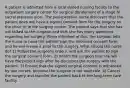 A patient is admitted from a local skilled nursing facility to the outpatient surgery center for surgical dbridement of a stage IV sacral pressure ulcer. The perioperative nurse discovers that the patient does not have a signed consent form for the surgery on the chart or in the surgery center. The patient says that she has not talked to the surgeon and that she has many questions regarding her surgery. When informed of this, the surgeon tells the nurse to have the patient sign the informed consent form, and he will review it prior to the surgery. What should the nurse do? 1) Follow the surgeons orders, and ask the patient to sign the surgical consent form. 2) Inform the surgeon that she will have the patient sign after he discusses the surgery with the patient. 3) Ensure that the signed surgical consent is witnessed by two nurses, because the surgeon is not available. 4) Cancel the surgery and transfer the patient back to the long-term care facility.