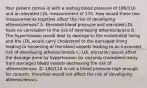 Your patient comes in with a resting blood pressure of 180/110 and an elevated LDL measurement of 170. How would these two measurements together affect the risk of developing atherosclerosis? A. Elevated blood pressure and elevated LDL have no correlation to the risk of developing atherosclerosis B. The hypertension would lead to damage to the endothelial lining and the LDL would carry cholesterol to the damaged lining leading to hardening of the blood vessels leading to an increased risk of developing atherosclerosis C. LDL elevation would offset the damage done by hypertension by carrying cholesterol away from damaged blood vessels decreasing the risk of atherosclerosis. D. 180/110 is not a blood pressure high enough for concern, therefore would not affect the risk of developing atherosclerosis.