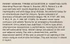 PATIENT: HAWKINS, TYRONE ACCOUNT/EHR #: HAWKTY001 DATE: Attending Physician: Renee O. Bracker, MD S: Patient is a 46-year-old male with insulin-dependent type 2 diabetic nephropathy and end-stage renal disease. He presents today for an arteriovenous shunt for dialysis. Tyrone complains of shortness of breath and extreme fatigue. PE: H: 5'10", Wt: 164, T: 99.2, R: 24, P: 106, BP: 175/63. Dr. Bracker notes some confusion and admits Tyrone for an emergency hemodialysis treatment. Once patient was stabilized, a Cimino-type direct arteriovenous anastomosis is performed by incising the skin of the left antecubital fossa. Vessel clamps are placed on the vein and adjacent artery. The vein is dissected free, and the downstream portion of the vein is sutured to an opening in the artery using an end-to-side technique. The skin incision is closed in layers.