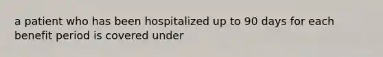 a patient who has been hospitalized up to 90 days for each benefit period is covered under