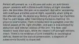 Patient will present as → a 45-year-old male, an avid tennis player, presents with a three-month history of right shoulder pain. He describes the pain as a constant, dull ache, worsening with overhead activities and at night, especially when lying on the affected side. He denies any history of trauma but mentions that his pain began after intensifying his tennis training. On physical examination, there is tenderness to palpation over the lateral aspect of the right shoulder, and pain is exacerbated by abduction and internal rotation of the arm. The Neer and Hawkins tests elicit pain, while the rotator cuff strength remains intact. There is no evidence of joint instability or neurological deficits. Based on the clinical presentation, a diagnosis of subacromial bursitis is suspected.