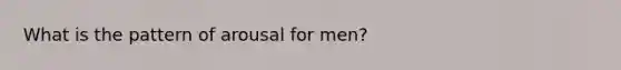 What is the pattern of arousal for men?
