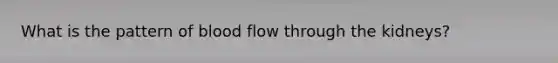 What is the pattern of blood flow through the kidneys?