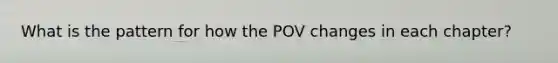 What is the pattern for how the POV changes in each chapter?