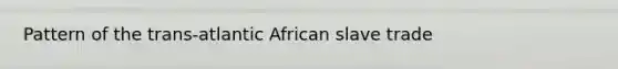 Pattern of the trans-atlantic African slave trade