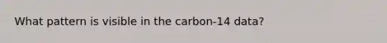 What pattern is visible in the carbon-14 data?