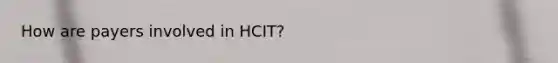 How are payers involved in HCIT?