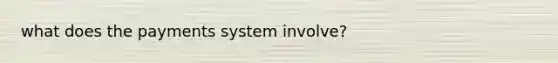 what does the payments system involve?