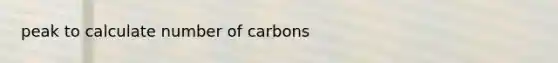 peak to calculate number of carbons