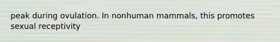 peak during ovulation. In nonhuman mammals, this promotes sexual receptivity